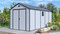 Zahradní domek G21 Boston 1104 - 241 x 456 cm, plastový, světle šedý (1)