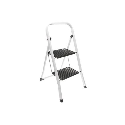 Schůdky Homestyling KO-C80001220 Schůdky ocelové 2 nášlapy bílá / černá