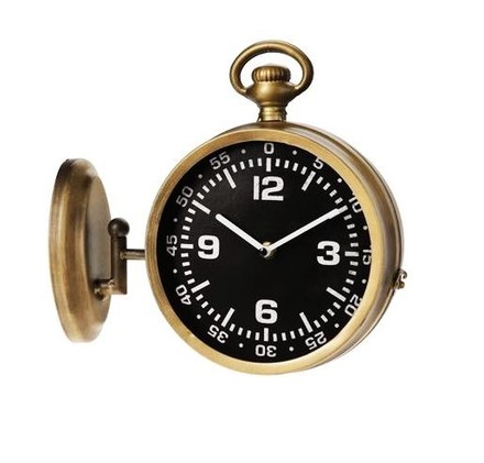 Nástěnné hodiny Segnale KO-HX9900220 Hodiny nástěnné oboustranné kov 27,5 x 25 cm