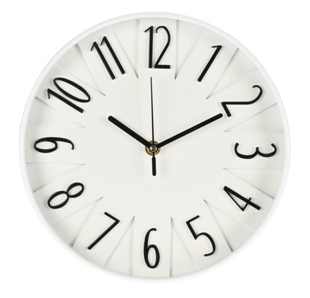 Nástěnné hodiny Segnale KO-837000700bila Hodiny nástěnné s 3D čísly 25 cm bílá
