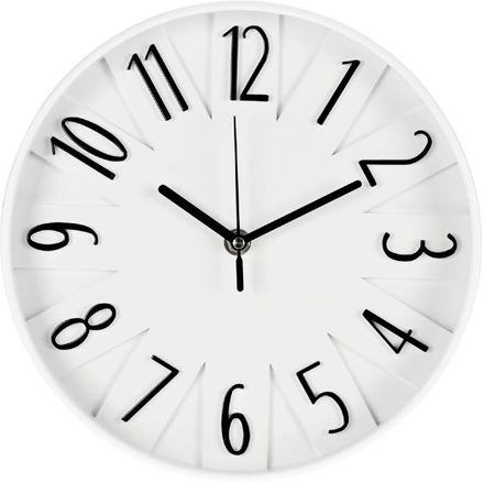 Nástěnné hodiny Segnale KO-837000700bila Hodiny nástěnné s 3D čísly 25 cm bílá