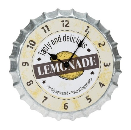 Nástěnné hodiny Segnale KO-Y36200690lemo Hodiny nástěnné designové kov 35 cm LEMONADE