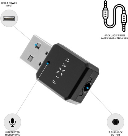 Redukce Fixed Bluetooth audio přijímač Signal se zabudovaným mikrofonem (1)