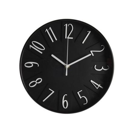 Nástěnné hodiny Segnale KO-837000700cern Hodiny nástěnné s 3D čísly 25 cm černá