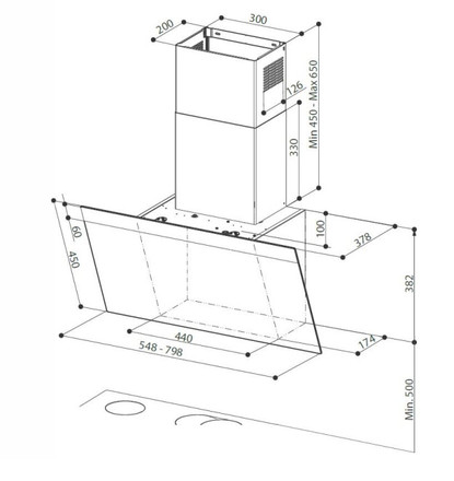 Komínový odsavač par Faber DAISY PLUS BK A55 (2)