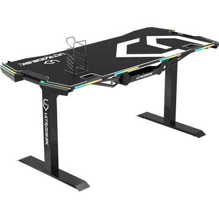 Herní stůl Ultradesk FORCE - bílý RGB