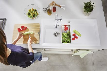 Kuchyňský granitový dřez Blanco ZANAR XL 6 S Antracid levy s excentrem (2)