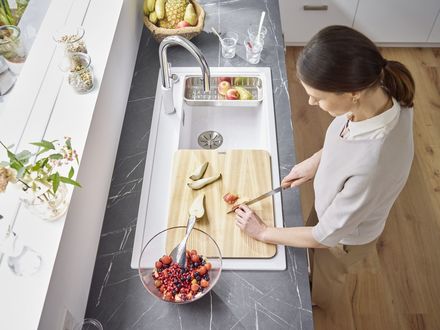 Kuchyňský granitový dřez Blanco ZANAR XL 6 S Antracid levy s excentrem (3)