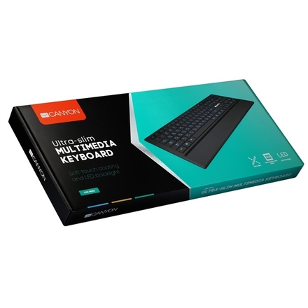 Počítačová klávesnice Canyon CNS-HKB6CZ, CZ layout - černá (1)