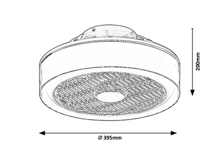 Stropní svítidlo s ventilátorem Rabalux 6857 Dalfon LED Stmívatelné stropní svítidlo s ventilátorem LED/30W/230V + DO 3000-6000K (5)