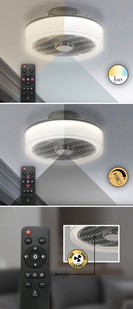 Stropní svítidlo s ventilátorem Rabalux 6857 Dalfon LED Stmívatelné stropní svítidlo s ventilátorem LED/30W/230V + DO 3000-6000K (4)