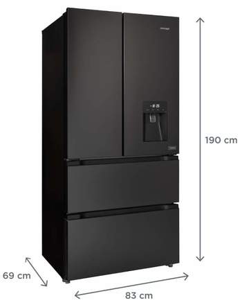 Americká chladnička Concept LA6683ds TITANIA (4)