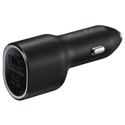 Adaptér do auta Samsung USB, USB-C, 40W - černý