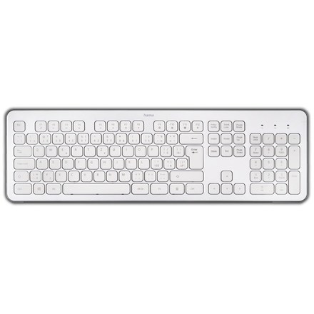 Počítačová klávesnice Hama KW-700, CZ/ SK - stříbrná/ bílá
