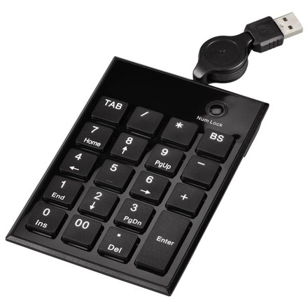 Počítačová klávesnice Hama SK140 Slimline, numerická - černá