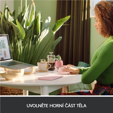 Počítačová myš Logitech Lift Vertical Ergonomic / optická/ 6 tlačítek/ 4000DPI - růžová (1)