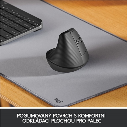 Počítačová myš Logitech Lift Vertical Ergonomic / optická/ 6 tlačítek/ 4000DPI - šedá (2)