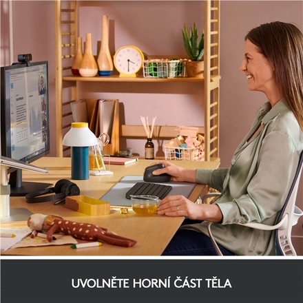 Počítačová myš Logitech Lift Vertical Ergonomic / optická/ 6 tlačítek/ 4000DPI - šedá (4)