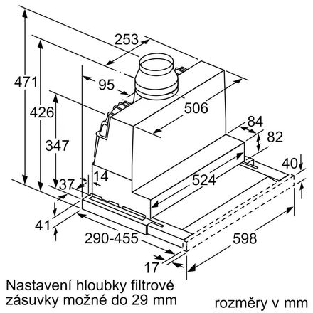 Vestavný odsavač par Bosch DFR067A52 (5)