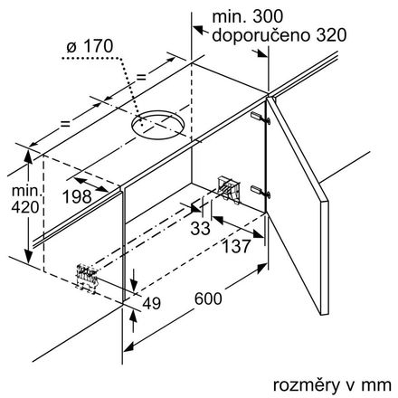 Vestavný odsavač par Bosch DFR067A52 (6)