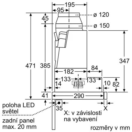 Vestavný odsavač par Bosch DFR067A52 (4)