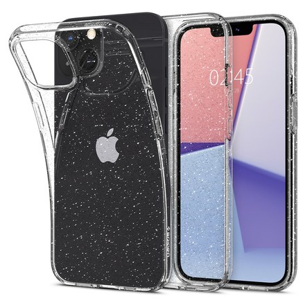 Kryt na mobil Spigen Liquid Crystal Glitter na Apple iPhone 13 - průhledný