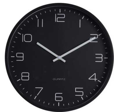Nástěnné hodiny Segnale KO-C37362100cern Hodiny nástěnné plast 30 cm černá