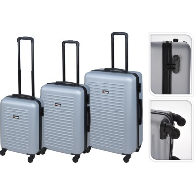 Cestovní kufr Excellent KO-FB5000090 na kolečkách sada 3 ks PROWORLD šedá