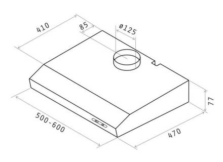 Klasický odsavač par Elica VERVE LUX IX/ F/ 60 (1)
