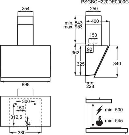 Komínový odsavač par Electrolux 700 SENSE LFV439K (8)