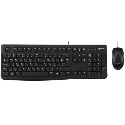 Sada klávesnice s myší Logitech Desktop MK120, RU layout - černá