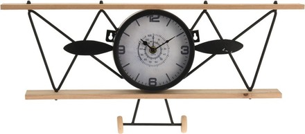 Nástěnné hodiny Segnale KO-HZ2004340 Hodiny nástěnné dekorativní LETADLO 55 x 25 cm