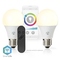 Chytrá žárovka Nedis SmartLife klasik, Wi-Fi, E27, 806 lm, 9 W, RGB / Teplá - studená bílá, 2ks (3)