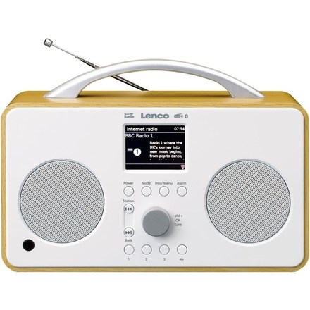 Internetové rádio s DAB+ Lenco PIR-645WH, bílé/ dřevo