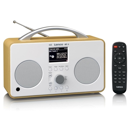 Internetové rádio s DAB+ Lenco PIR-645WH, bílé/ dřevo (6)