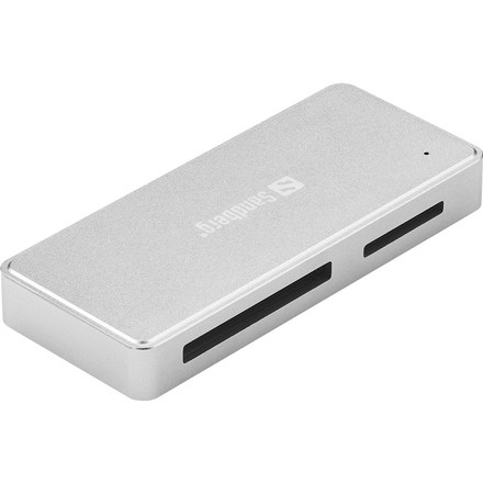 Čtečka paměťových karet Sandberg USB-C/ A, CFast+SD Card Reader - šedá