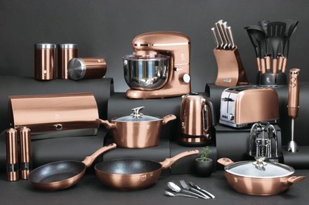 Ruční šlehač Berlingerhaus BH-9366 Mixér ruční šlehač s příslušenstvím 300 W Rosegold Metallic Line (6)