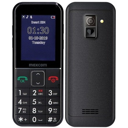 Mobilní telefon MaxCom Comfort MM735 + SOS náramek s GPS lokátorem - černý