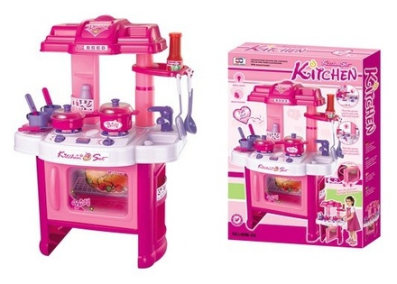 Dětská kuchyňka G21 Kitchen set I. Dětská kuchyňka s příslušenstvím růžová
