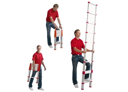 Teleskopický žebřík G21 GA-TZ13-3,8M hliníkový (3)