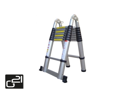 Teleskopický žebřík G21 GA-TZ12-3,8M štafle/žebřík (6)