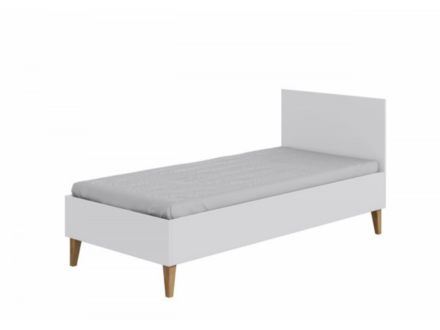 Dětská postel Kocotkids kubi bílá bez šuplíku, bez matrace 180/80 (LKU_BI_18/8BS_BM) 2*Karton