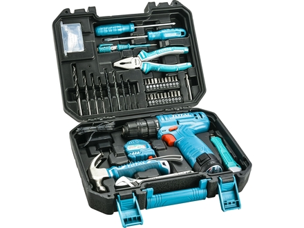 Aku vrtací šroubovák Total THKTHP10812 Vrtací šroubovák AKU 12V Li-ion s nářadím, sada 81ks