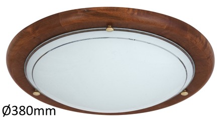 Stropní svítidlo Rabalux 5427 UFO E27 2x MAX 60W dub/ opálové sklo