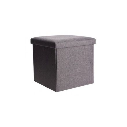 Taburet Homestyling KO-101000520seda Taburet s úložným prostorem 38x38cm šedá