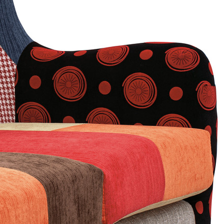 Sedačka Autronic Dvojsedačka, látka patchwork, masiv přírodní kaučukovník (AK-100 PW2) (19)