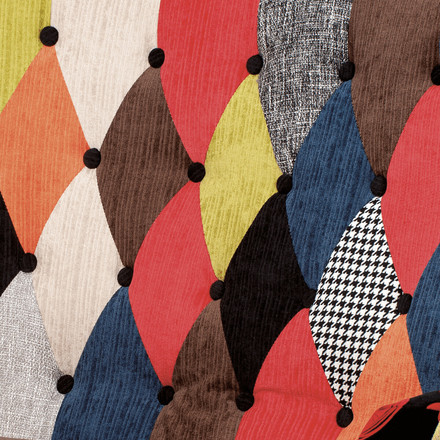 Sedačka Autronic Dvojsedačka, látka patchwork, masiv přírodní kaučukovník (AK-100 PW2) (20)