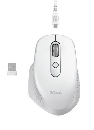 Počítačová myš Trust OZAA RECHARGEABLE MOUSE WHITE