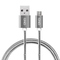 USB kabel GND MICUSB100MM08 USB / micro USB, opletený, 1m, titanium (1)
