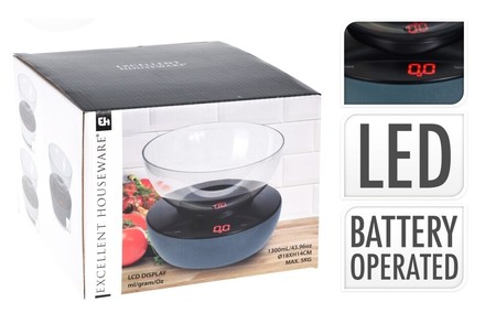 Kuchyňská váha Excellent KO-027100020 Váha kuchyňská s mísou digitální 5 kg / 1,3 l bílá (1)